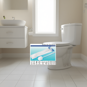 Portascopino per WC 460x140 mm con Spazzola Lunga in Plastica Nylon - Product Image 3