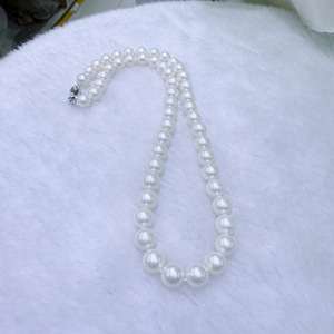 Collar de Perlas de Agua Dulce Redondas de 8-9 mm de Zhuji con Cierre de Plata de Ley, Extremadamente Finas, Ligeramente Imperfectas, Regalo del Día de la Madre para Mamá - Product Image 3