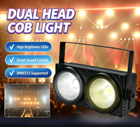Projecteur LED de studio COB à double tête 250W, blanc chaud et ambre, à intensité variable, contrôle DMX512, idéal pour bars, mariages, concerts et scènes – Vente directe usine