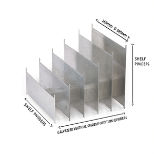 Divisores de Estantes Verticales Galvanizados Fami de 265 mm de Diámetro y 285 mm de Altura, Organizador Metálico, Separador de Almacenamiento - Product Image 3