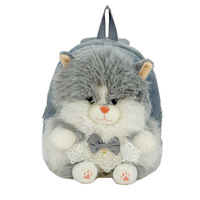 Nouveau Sac à Dos en Peluche Chat de Simulation Adorable, Sac à Dos Poupée en Peluche, Sac de Décoration Cadeau pour Filles, Vente en Gros