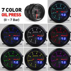 Car Modification 52mm Oil Pressure Gauge (0-7 Bar) High-Speed <b>Stepper</b> <b>Motor</b> Dual Display Pointer LCD 12V Boost Gauge New - Product Image 4