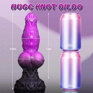 Dildo de silicona suave con diseño de nudo de perro de fantasía <span class=keywords><strong>y</strong></span> ventosa, con forma de dragón, para uso vaginal <span class=keywords><strong>y</strong></span> anal, juguete de fantasía para adultos para mujeres <span class=keywords><strong>y</strong></span> hombres - Product Image 2