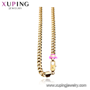 Collar cadena de eslabones cubanos para hombre, Gargantilla, oro de 18k, 035N1Xuping - Product Image 2