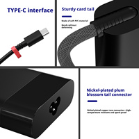Adaptateur secteur pour ordinateur portable HP 65W, chargeur d'ordinateur 20V 3.25A avec charge rapide PD via USB-C
