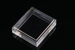 Lucite Minerals <strong>Display</strong> Stand <strong>Perspex</strong> CNC Routing Parts Flat Edge Square Acrylic <strong>Base</strong> - Product Image 3