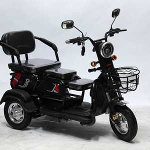 48V Electric 3-Wheel Streetbike Motorcycle Scooter for Adults and <b>Passengers</b> with Open Cab and 40-60km/h Speed - Product Image 2