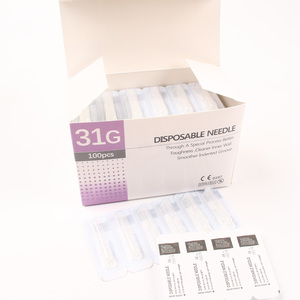 100 Pièces/Boîte Aiguilles de Tatouage Esthétiques Indolores 30G13MM 32G4MM 34G8MM 29G13MM Aiguilles Injecteur Stériles Ultra-Fines Outils pour Paupières - Product Image 5