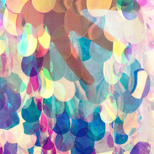 럭셔리 들러리 원피스 천 큰 40mm 타원형 모양 인어 블랙 오일 컬러 스팽글 원단 - Product Image 5