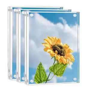 Acryl Foto Fotolijst 3X5 Magnetische Clear Fotolijst Vrijstaand Voor Tafelblad