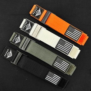 สายไนลอนยุทธวิธีที่ทนทานสำหรับนาฬิกาสปอร์ตขนาด 20 มม. สายไนลอนสำหรับผู้ชายพร้อมลายธงประดับดาว - Product Image 4