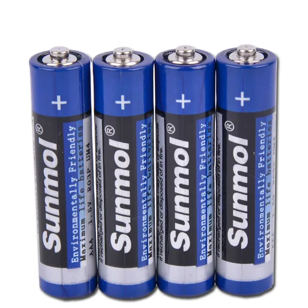Hot Sale AAA R03 Batteries Zinc Carbon 1.5 Volt Toys Home Appliances Cylindrical for Remote Control