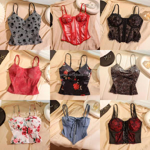 Nuevo Top sin Mangas con Cuello en V para <span class=keywords><strong>Mujer</strong></span>, Estilo Europeo Americano, con Encaje, Borlas, Cintas y Botones, Transpirable, Espalda Descubierta, 100% Algodón - Product Image 5
