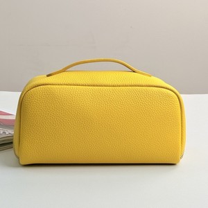 Bolsas de Maquillaje de Cuero Genuino al por Mayor, Bolsas de Aseo Casuales de <span class=keywords><strong>Viaje</strong></span>, Bolsas de Cosméticos de Cuero Vacuno Suave para Mujer, Bolsas de Almacenamiento - Product Image 3