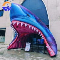 Oceanarium; Arche d'entrée de tunnel de barre; Décoration d'étape d'événement; Arche gonflable de bouche de requin
