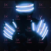 Gants personnalisés en coton avec laser à LED Gants lumineux unisexes interactifs pour scène de danse pour adultes
