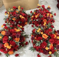 J-FB212 Großhandel Weiße Blumenkugel-Tischdekoration Künstliche Blumenkugel Hochzeitsblumen-Kugel Große Seidenblumen-Kugel für Hochzeiten