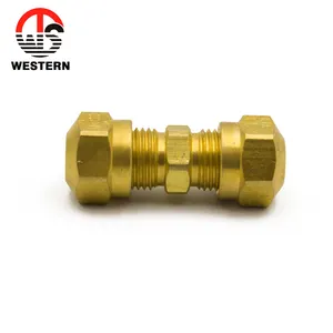 Forged Fitting China Pipe Fitting Manufacturer Straight Union DOT Air Brake Brass Compression Fitting