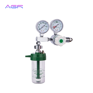 Réducteur de pression <span class=keywords><strong>double</strong></span> avec manomètre et débitmètre, régulateur d'oxygène médical - Product Image 3