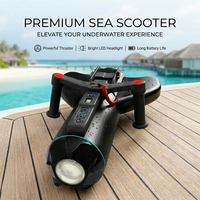 Véhicule de propulsion sous-marine puissant à LED lumineuses pour exportation en gros, avec hélices pour plongée et natation