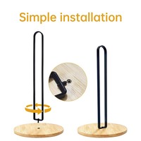 Porte-serviettes en papier en bois Porte-serviettes en papier Comptoir avec base en bois antidérapante pour comptoir de cuisine