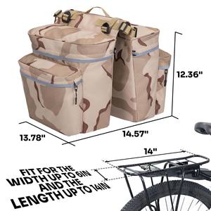 Échantillon gratuit Nouveau design Sac de porte-bagages arrière de vélo, Sac de transport noir pour vélo, Sac de voyage pour vélo en gros, Sac de selle de vélo, Sac isotherme pas cher - Product Image 4