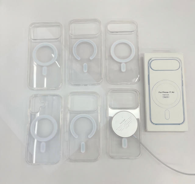 2 in 1 Magnetic Wireless Charging clear Anti-yellow ultra Thin Design Hard Pc Phone case for iphone 13 15 Pro Max Plus