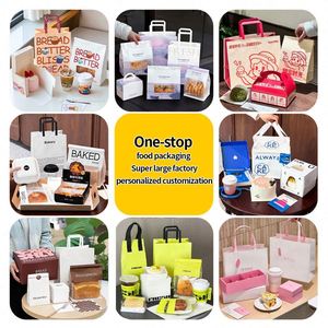Bolsas de Papel Kraft Personalizables con Asas, Embalaje de Alimentos Reciclable para Galletas, Donas, Postres, Pasteles y Panadería - Product Image 2