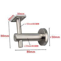 Support de main courante mural réglable en acier inoxydable 304, style chinois moderne, pour escalier et couloir, poutre sans fondation en béton, finition satinée