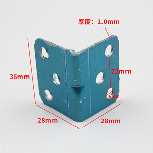 Support d'angle en acier inoxydable 3710, forme en L à 90 degrés, trois trous, fixation pour meubles et chaises - Product Image 2