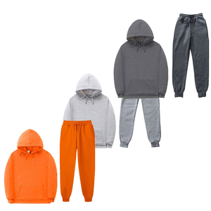 Người Đàn Ông Của Tracksuit Tùy Chỉnh Thiết Kế Của Bạn Thời Trang Phố Quá Khổ Áo Giữ Ấm 280gsm Mùa Thu Mặc Người Đàn Ông Của Thiết Lập - Product Image 1
