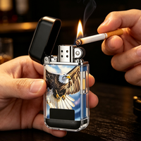 Briquet Électrique Rechargeable en Métal au Design Cartoon pour Fêtes et Accessoires de Fumeur