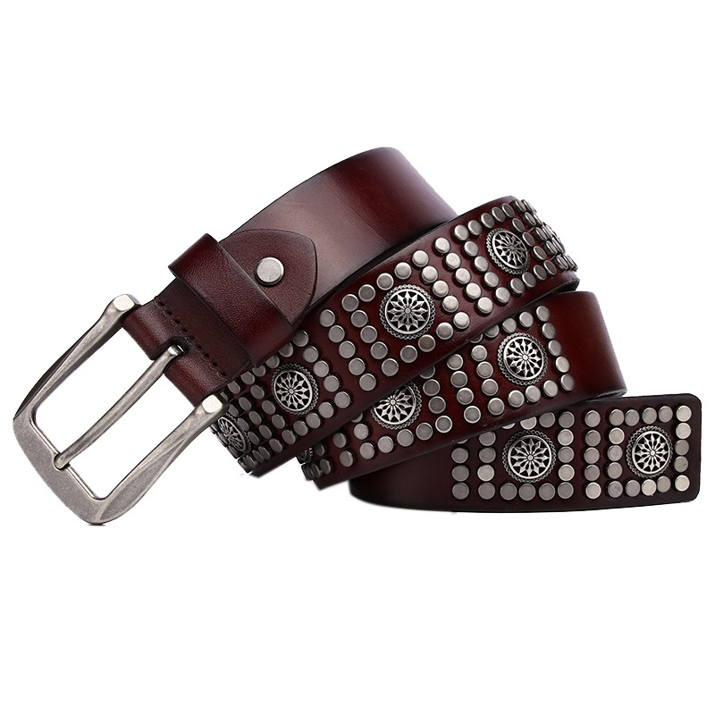 Cintura In Stile Punk In Pelle PU E Lega – Nero, Taglia Unica (vita 70-99 Cm), Accessorio Moda Donna - 3