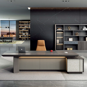 Manager Boss Desk Luxury Wooden Ceo Escritorios de oficina Juego Mesa de muebles de oficina ejecutiva moderna en forma de L - Product Image 1