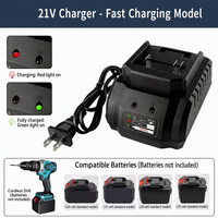 Paquete de Baterías de Litio de Alta Calidad de 21V, Tipo Compatible, 10 Celdas, Iones de Litio, Garantía de 3 Años, para Taladros y Luces Laterales