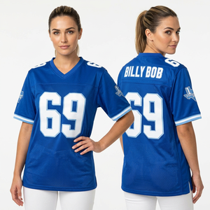 Camiseta de Fútbol de Malla Blanca para Mujer, Cuello en V, Manga Corta, Transpirable, Ajuste Holgado, Número 98 Estampado, Ropa Deportiva - Product Image 1