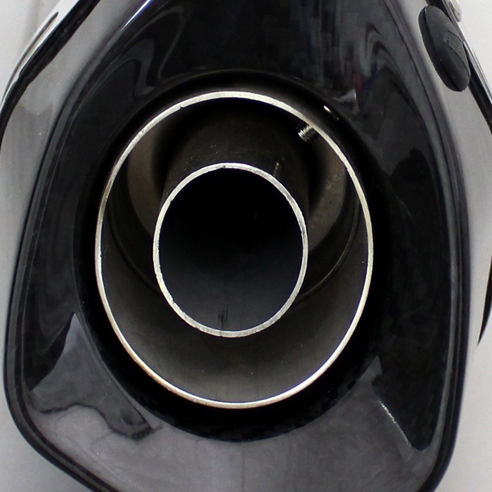 Silenziatore Scarico Moto/Scooter | Diametro 38-51mm | Fibra Di Carbonio | Db Killer Rimovibile | Lunghezza 365mm