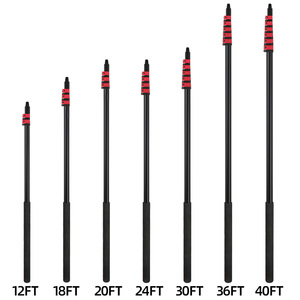 Brosse de voiture à cinq côtés en nylon avec long <span class=keywords><strong>manche</strong></span> nettoyage à poils doux avec poignée extensible pour voiture caravane bateau maison revêtement - Product Image 5