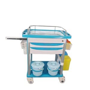 Treatment Cart With Double Suction And Waste Bins For Outpatient Infusion Nursing <b>Station</b> Use - Product Image 5