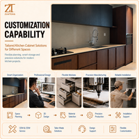 Meuble de cuisine de luxe en bois grainé avec conformité de production et dimensions personnalisées pour résidence moderne