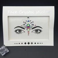 Autocollants décoratifs corporels auto-adhésifs temporaires en cristal épais, bijoux pour le visage, tatouages pour festivals, soirées rave, larmes pour les yeux