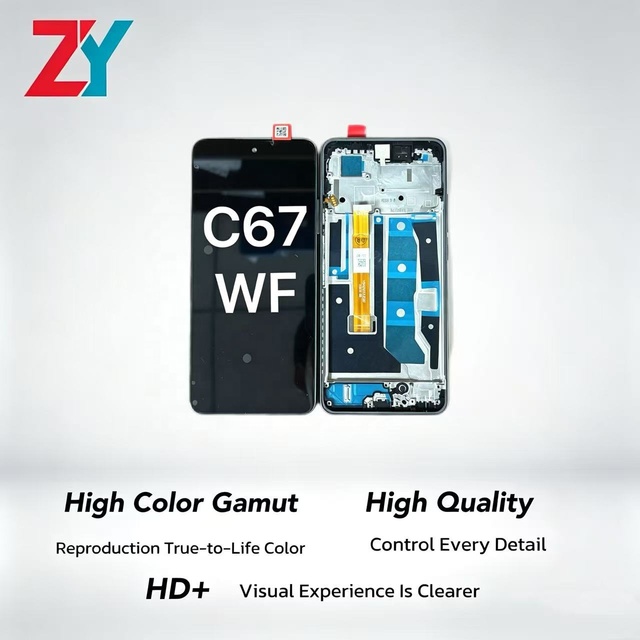 For Realme C67 6.7" Mobile Phone Screen Digitizer Assembly with Frame In-cell LCD 1 Year Warranty