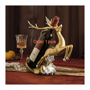 วัสดุเรซิ่นหัตถกรรมชั้นวางไวน์รูปกวาง - Product Image 1