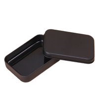 Boîte en métal rectangulaire personnalisée pour le stockage des aliments, emballage en bois pour les nécessités quotidiennes, les collations, le savon, le chocolat, le sucre, impression de logo