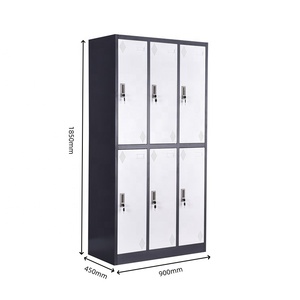 <span class=keywords><strong>Casier</strong></span> métallique à 6 portes pour le personnel de la salle de sport et les étudiants, idéal pour les vestiaires et le rangement des vêtements de travail. - Product Image 2