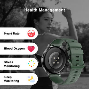 Montre connectée ronde AMOLED étanche 1ATM avec suivi de la forme physique, suivi du rythme cardiaque et du sommeil, assistant vocal IA et fonction de réponse aux appels - Product Image 4