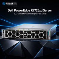 Server Dell PowerEdge R7725xd 2U yang Dikustomisasi, AMD EPYC 9005 Dual CPU, RAM DDR5 Fleksibel, Penyimpanan NVMe Sesuai Permintaan, Konfigurasi Server CTO