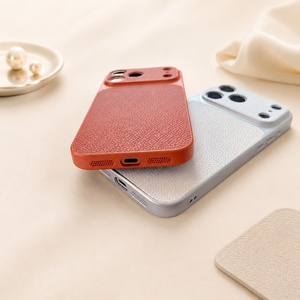 เคสกันกระแทก Pebble Grain สำหรับ iPhone วัสดุวีแกน PU - Product Image 5