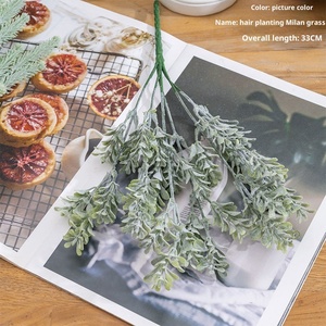 Factory Sale Artificial Flowers with <strong>Planted</strong> Milan Grass <strong>Eucalyptus</strong> Injection Molding Wholesale Wedding Decoration - Product Image 6