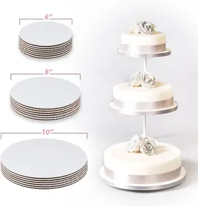 Kek davul tepsi kurulu standı tutucu araçları pasta tatlı taban plakası paspaslar pedleri 12mm yuvarlak daire 6 "8" 10 "12" parti için özelleştirilmiş